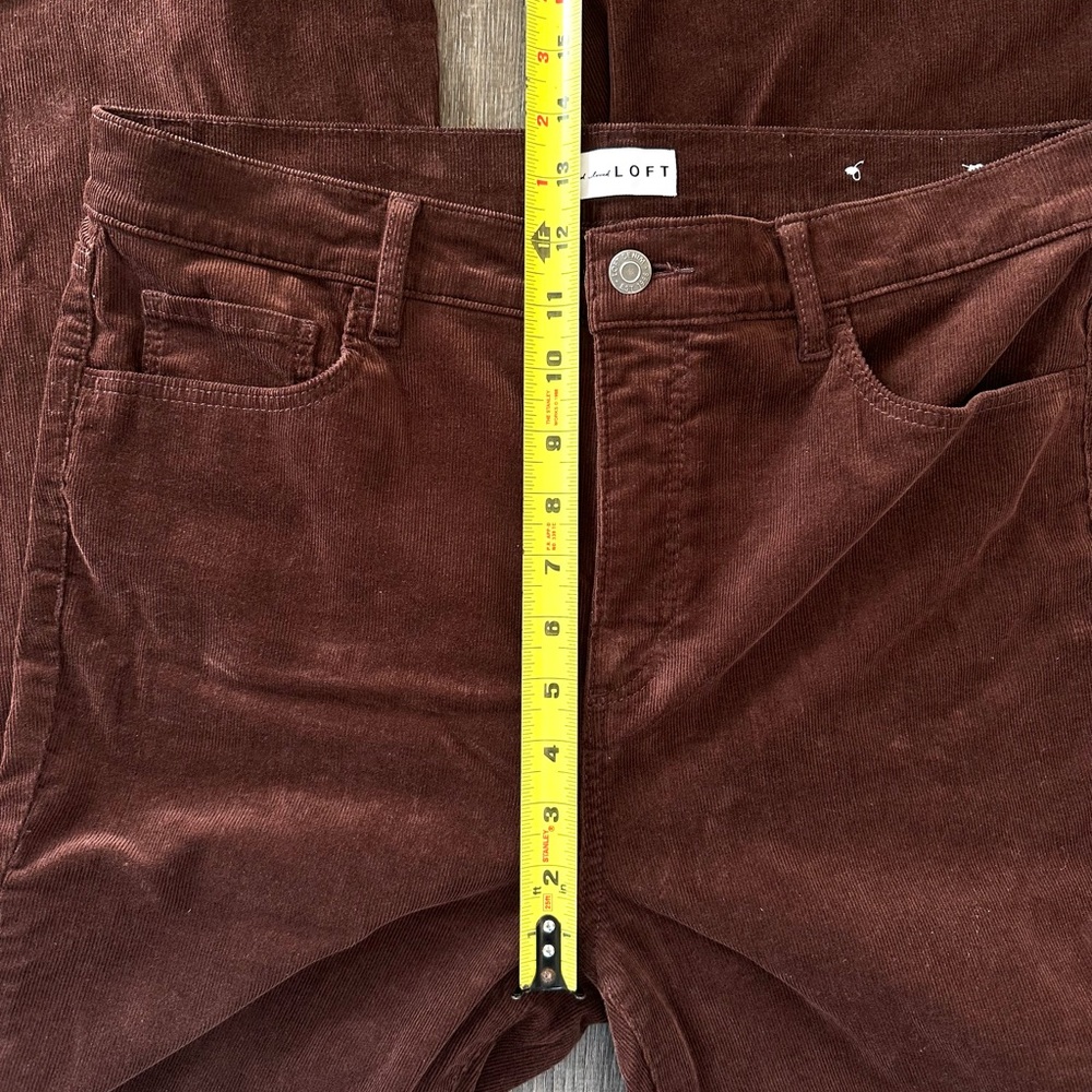 Brown High Rise Slim Flare Corduroy Pants - Picture 5 of 11